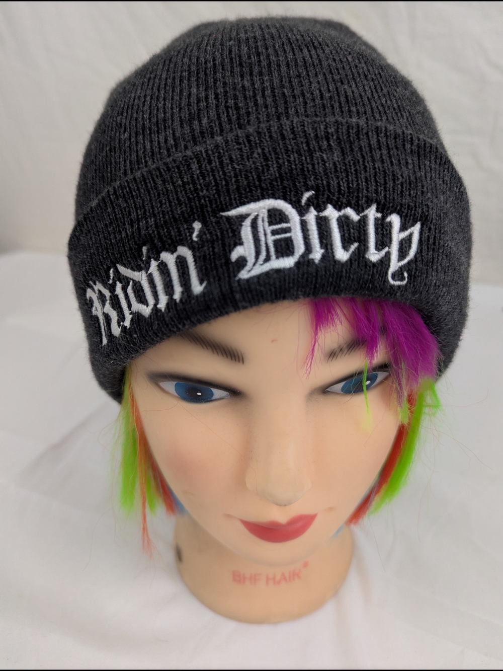 Ridin' Dirty Embroidered Dark Grey Beanie
